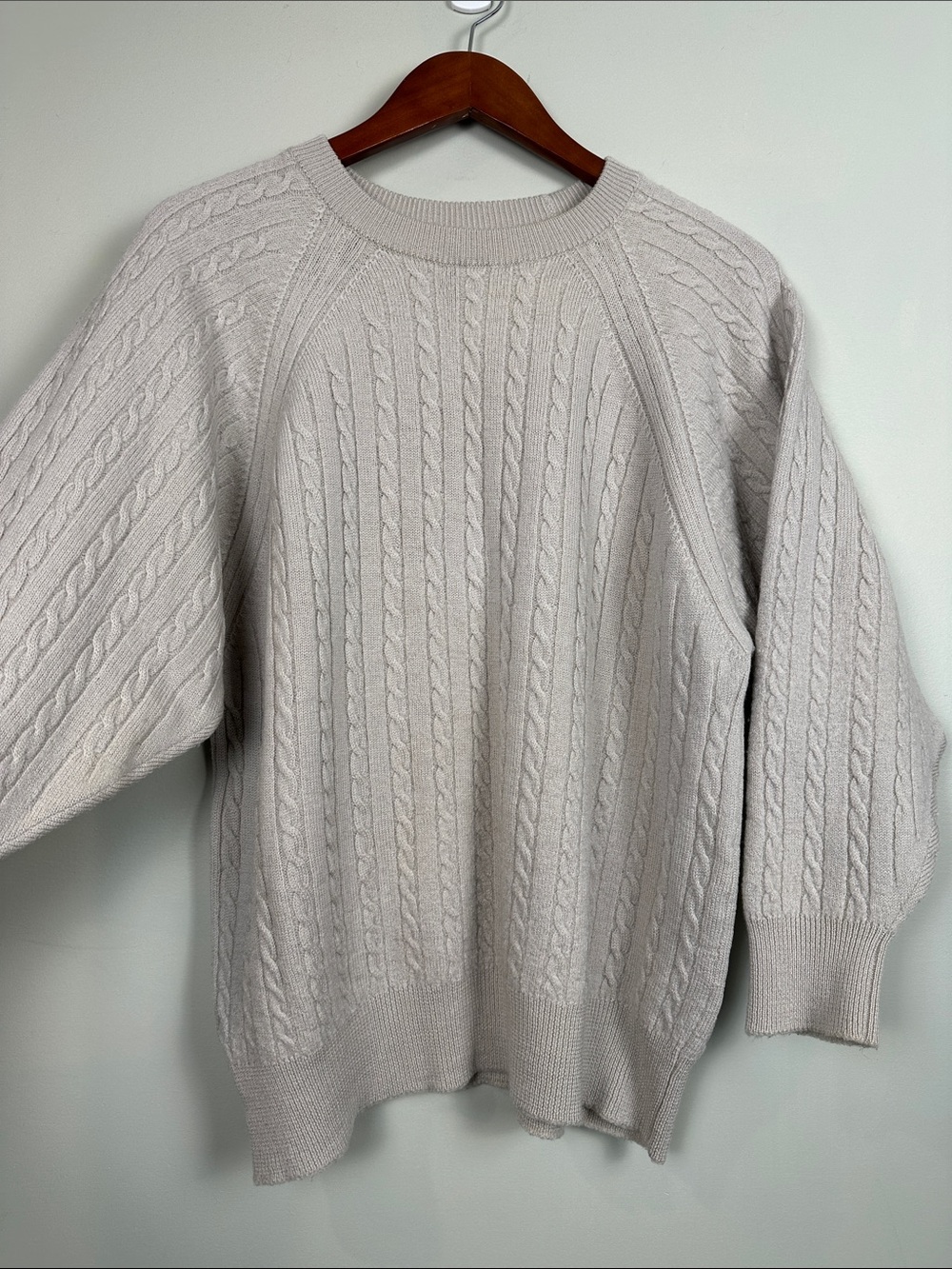 50. Scottish Lambswool cableknit sweater